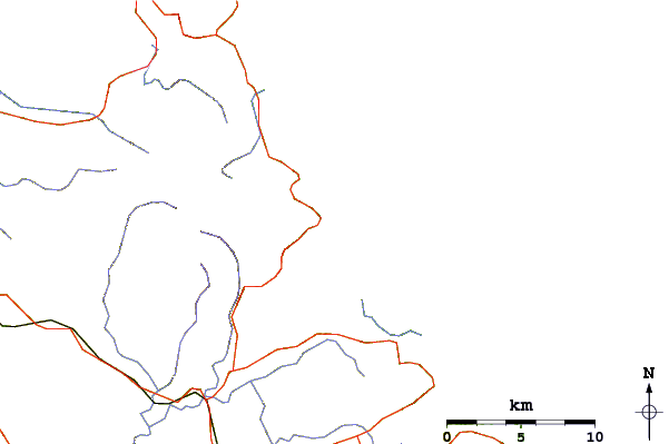 Roads and rivers around Helena Bay