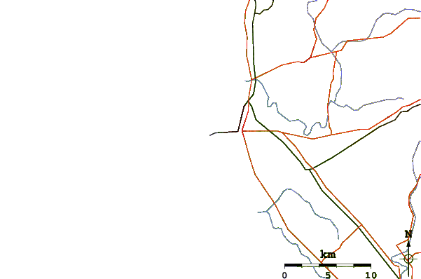 Roads and rivers around Hells Gate