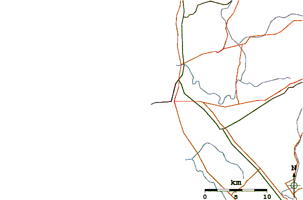 Roads and rivers around Hells Gate