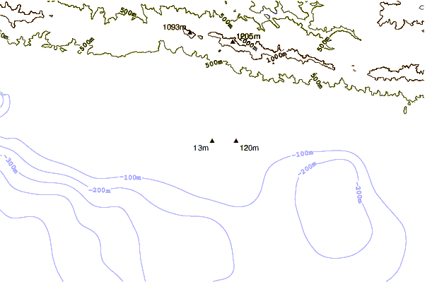 Shoreline around Hendry's Beach