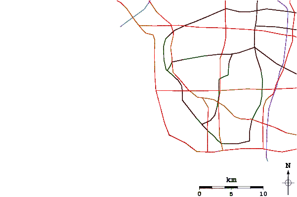 Roads and rivers around Hermosa Beach and Pier
