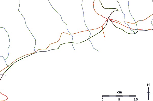 Roads and rivers around Herolds Bay