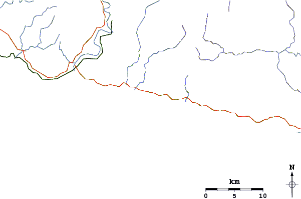 Roads and rivers around Hideaway
