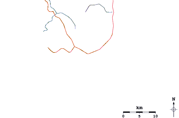 Roads and rivers around Hiliduha