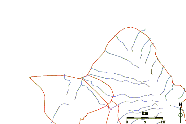 Roads and rivers around Himalayas