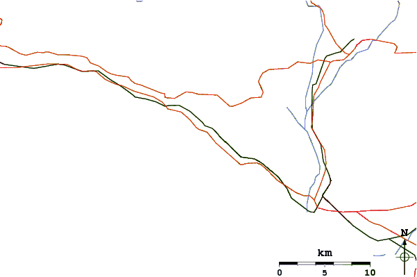 Roads and rivers around Hobson County Park