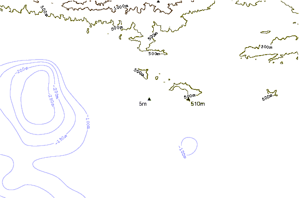 Shoreline around Hobson's