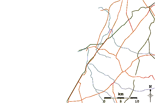 Roads and rivers around Hof gil (Ashdod) or Hof Hadromi