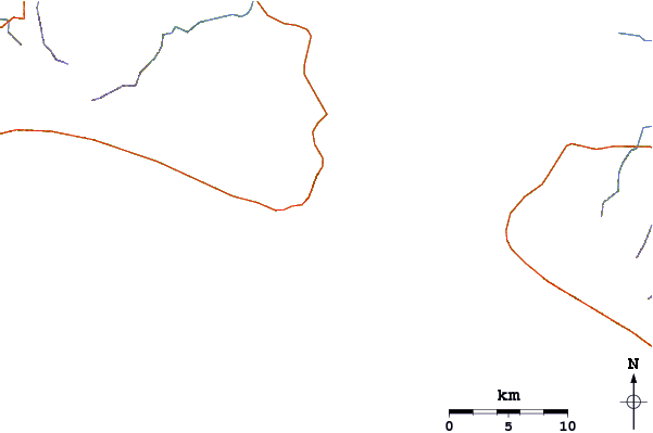 Roads and rivers around Hog Hole