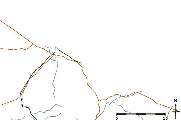 Roads and rivers around Hoko River Kydaka