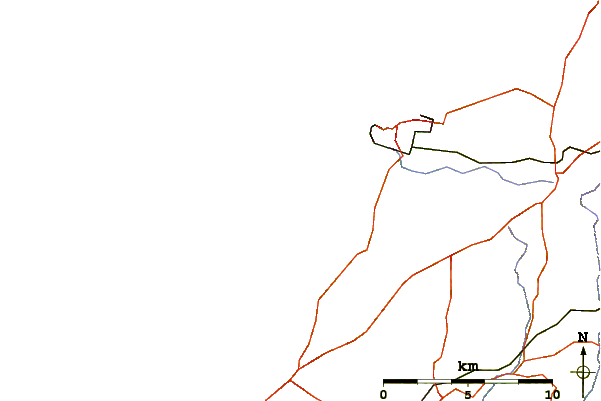 Roads and rivers around Holywell Bay