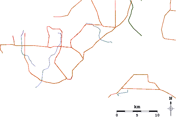 Roads and rivers around Honeysuckle Point