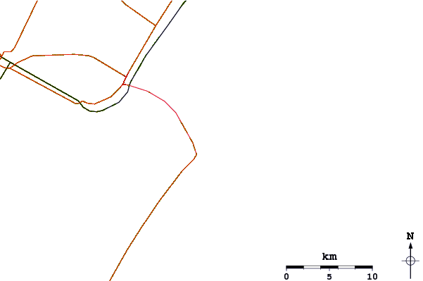 Roads and rivers around Horace Caldwell Pier