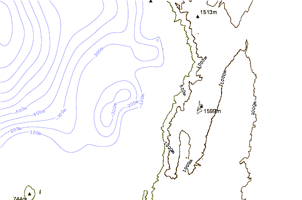 Shoreline around Hornitos