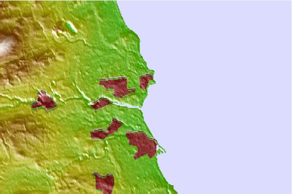 Surf breaks located close to Horse Head Reef