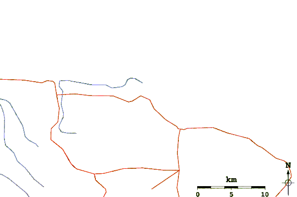 Roads and rivers around Horseshoe Bay