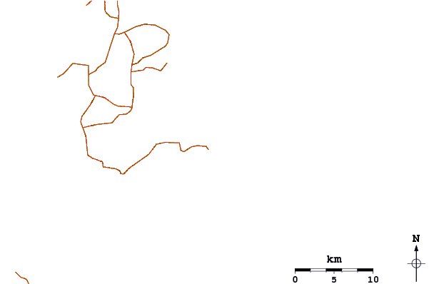 Roads and rivers around Horseshoe