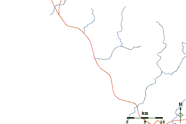 Roads and rivers around Hotel Tecuan