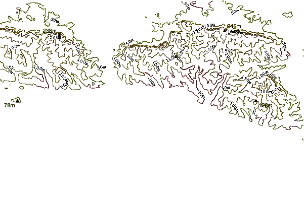 Shoreline around Hot pipe