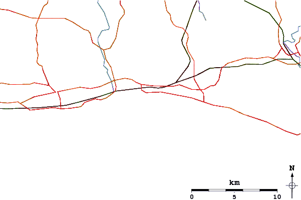 Roads and rivers around Hot pipe