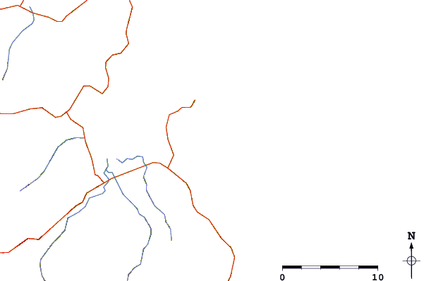 Roads and rivers around Hot Water Beach