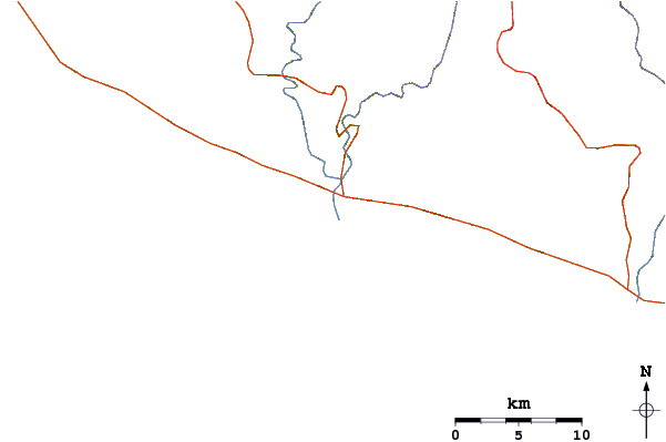 Roads and rivers around Huahua