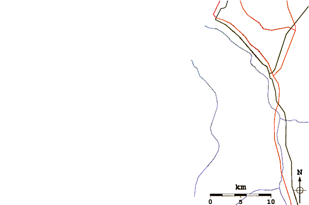 Roads and rivers around Huascar