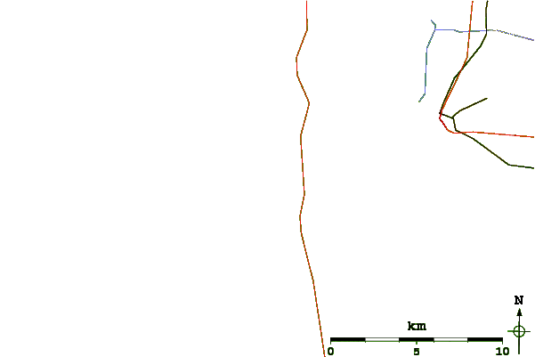 Roads and rivers around Hvide Sande