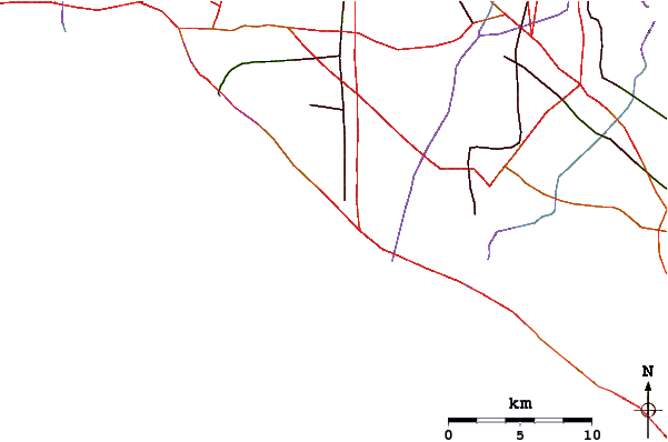 Roads and rivers around Huntington Beach