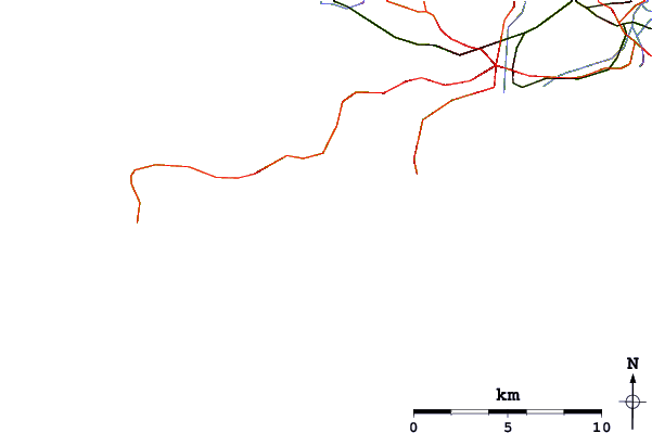 Roads and rivers around Hunts Bay
