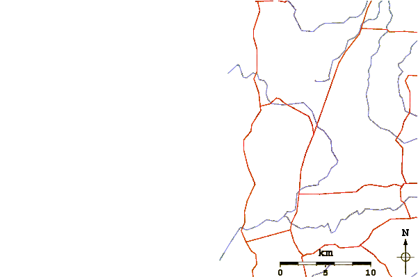 Roads and rivers around Hussas