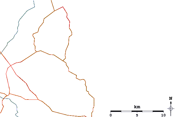 Roads and rivers around Huttoft Beach