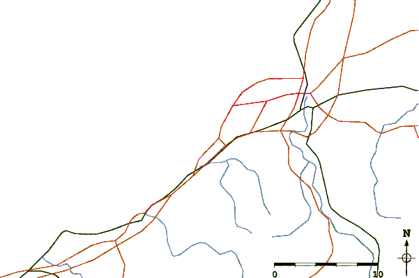 Roads and rivers around IIbarritz