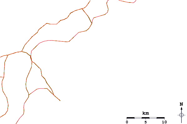 Roads and rivers around Ikei Island