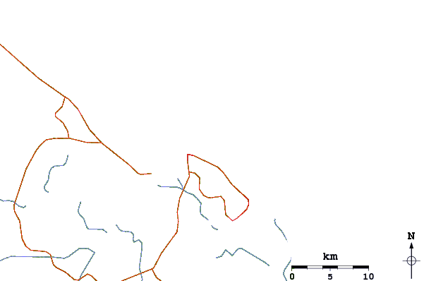 Roads and rivers around Ilet du Novotel