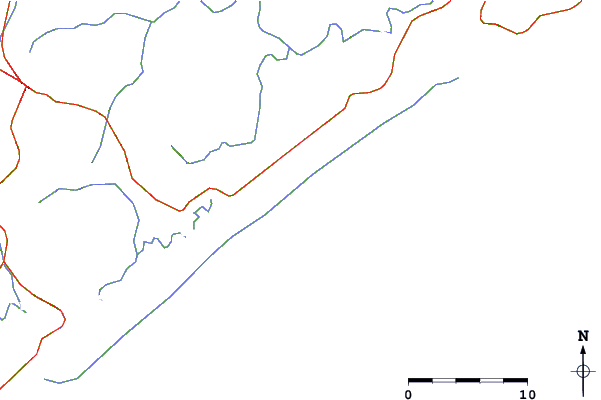 Roads and rivers around Ilha Comprida