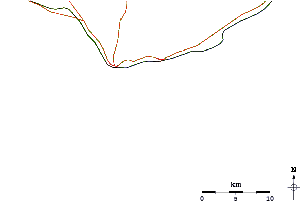 Roads and rivers around Ilha do Farol