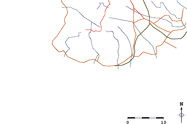 Roads and rivers around Ilot Sancho