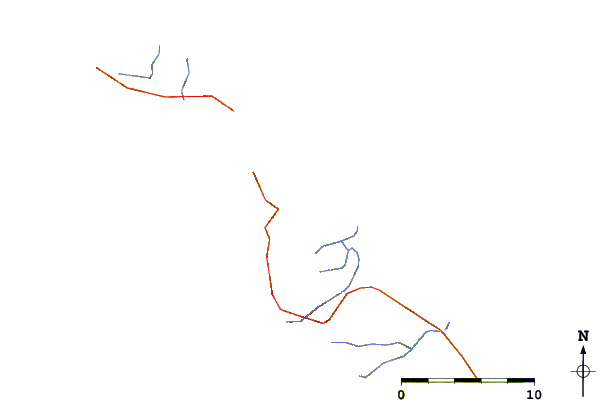 Roads and rivers around Imġiebaħ Bay (Selmun Bay)