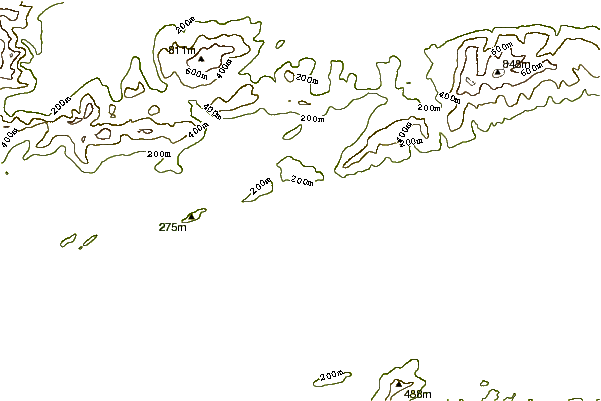 Shoreline around Inch Reefs