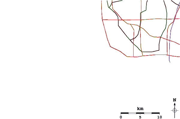 Roads and rivers around Indicator