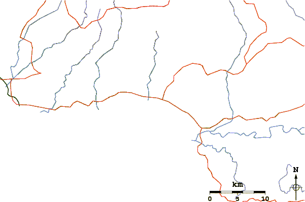 Roads and rivers around Indicators point