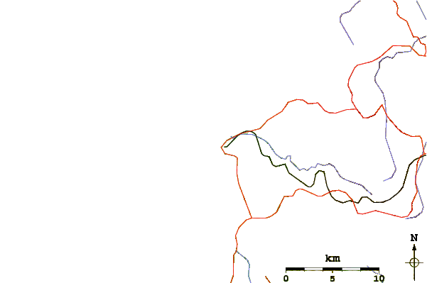 Roads and rivers around Infernillo