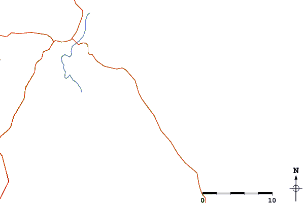 Roads and rivers around Ingu Beach