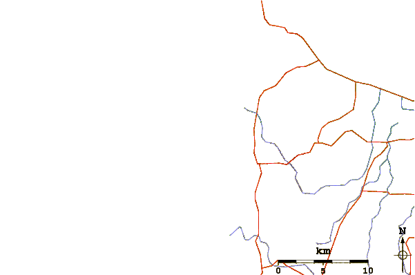 Roads and rivers around Injidup Point