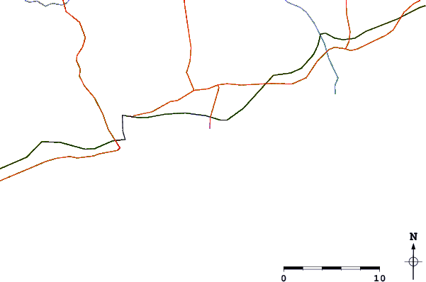Roads and rivers around Playa Central