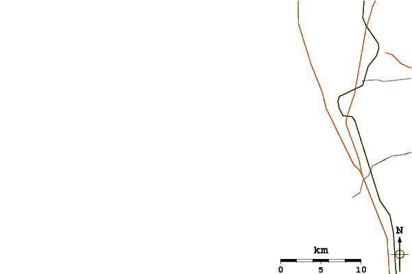Roads and rivers around Isla Santa Maria