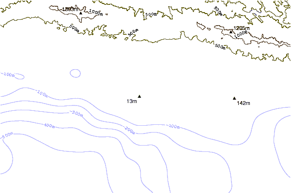 Shoreline around Isla Vista