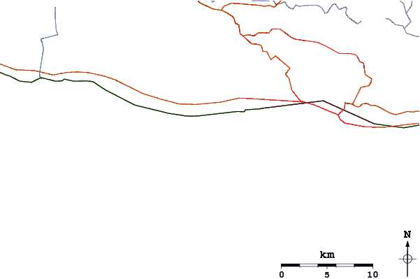 Roads and rivers around Isla Vista