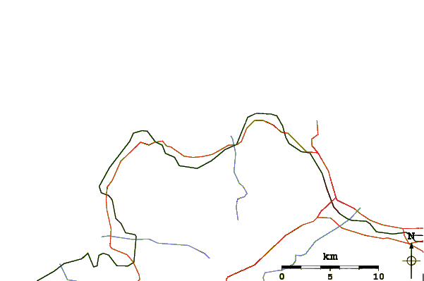 Roads and rivers around Isola Delle Femmine
